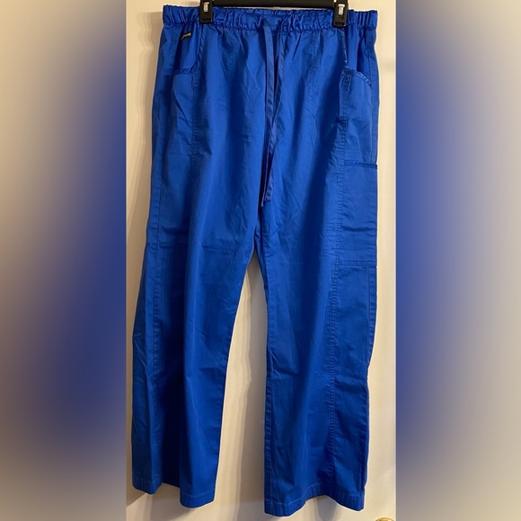RAMPAGE scrub pants medical dental vet Xl cargo stretch knit satin trim RB. - Picture 1 of 11